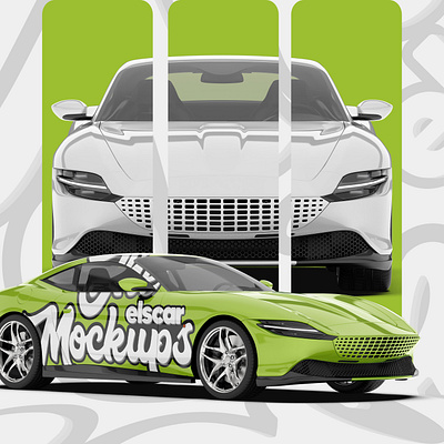 Sport Car Mockup - 003 3d advertising branding design graphic design illustration logo marketing