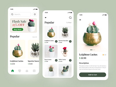 Planty - Plant Shop Mobile App app mobile mobilecourse plantapp ui uiux