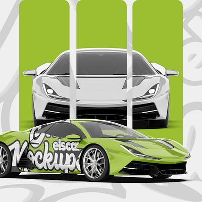 Sport Car Mockup - 010 3d advertising branding design graphic design illustration logo marketing