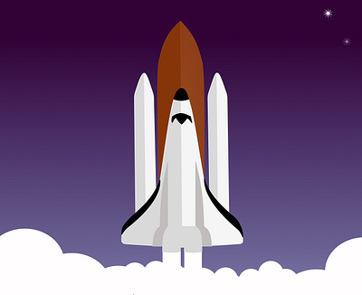 Space Rocket graphic design illustration vector