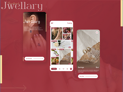 Jewellery Mobile App Design app application design design ui ui ux
