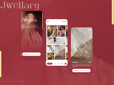 Jewellery Mobile App Design app application design design ui ui ux