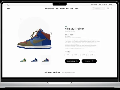 NIKE SHOE animation branding graphic design ui