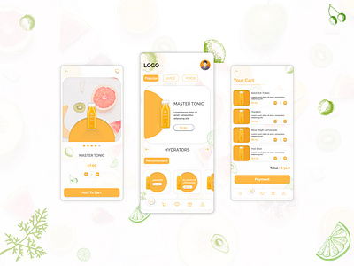 Aesthetic Juice Ecommerce App app application design design ui ui ux