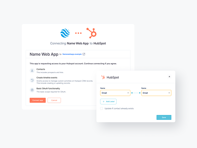 Integration flow 💎 apollo app integration available connect crm design directory gong hubspot hubspot account integration integrations label library oauth outreach saas sales engagement salesforce web app