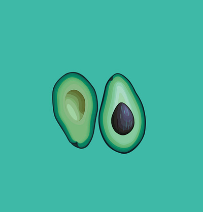 An avocado illustration