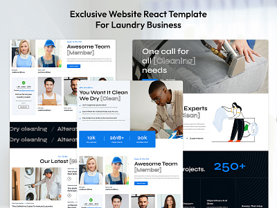 Cleano - Dry Cleaning Laundry Service React Template web templates
