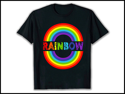 Rainbow T-shirt Design apperal design graphic design rainbow rainbow tshirt retro vintage tshirt t shirt t shirt design t shirt for men tee tshirt tshirt design ideas