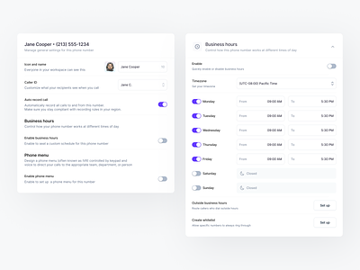 Configuring Business Hours Settings business business hours configuring days desktop design form design guideline hours minimal onboarding ui opening scheduler sergushkin settings setup specify steps time selector ux week