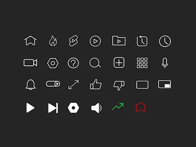 Youtube Redesign Icons design icons illustration