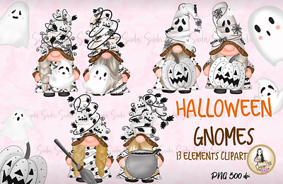 Halloween Gnomes animation boo branding design gnome graphic design halloween illustration pumpkins