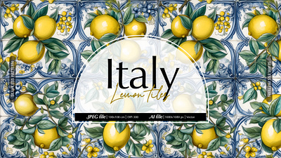 Italian lemon seamless pattern design graphic design illustration italy pattern seamless seamless pattern tile vector wallpaper