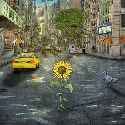Famous Flower of Manhattan album artwork album cover design digital drawing drawing illustration