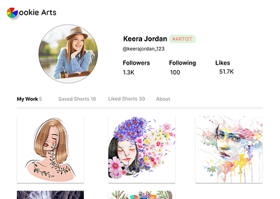 User Profile 100days art challenge claymockupo cookiearts dailyui day6 design ui userprofile