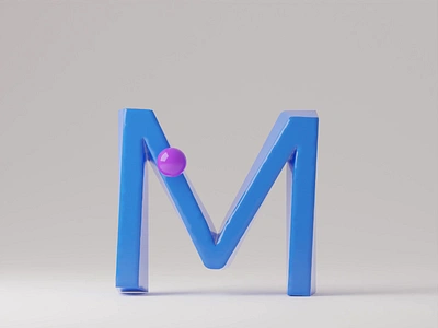 Letter M 36daysoftype 3d 3d art 3dmotion b3d blender blender3d cyclesrender design graphics houdini houdini sidefx houdnifx m mograph motion graphics render