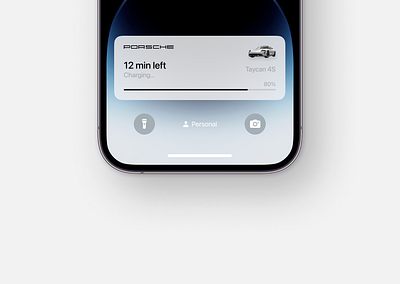 Porsche Taycan Widgets - iOS 16 car components dynamic island ios live activities notification porsche taycan ui widgets