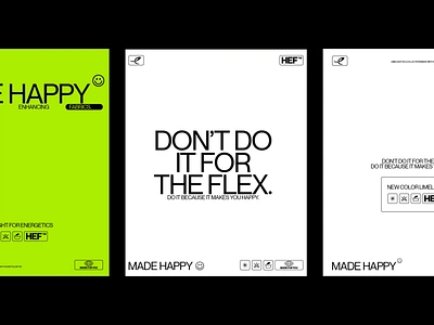 MADE HAPPY - Campaign for Energetics branding campaign color design font graphic design layout limelight neue montreal simple