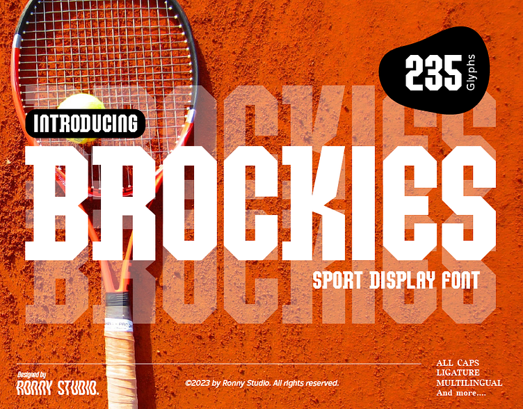 Brockies Sport Display Font by Ronny Studio on Dribbble