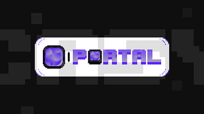 PORTAL - Minecraft Type Logo 3d branding game graphic design logo logo design logo type minecraft pixel pixel art