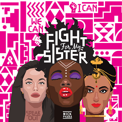 Fight for my sister african woman africanqueens design fight illustration powerforwoman together wecan