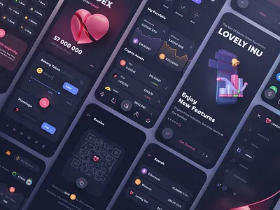 Mobile Crypto Wallet 3d app app design blockcain crypto illustration interface mobile app mobile application token ui user interface ux wallet