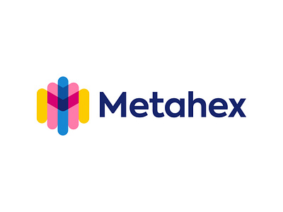 Metahex logotype ( for sale ) blockchain branding crypto geometry hex icon identity logo m meta mm monogram technology transparency trust web3