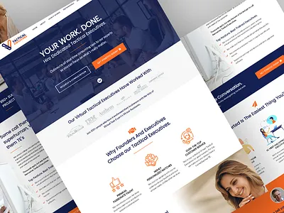 Landing Page For a VA Agency branding clickfunnel clickfunnels design digital marketing funnels illustration landing page logo optin optin page sales sales funnels sales page ui uiux user interface vector webpage website