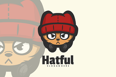 Hatful animal branding cute mascot design graphic design illustration logo vector