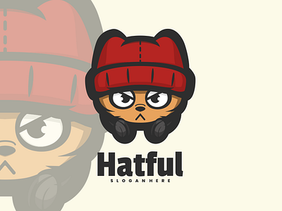 Hatful animal branding cute mascot design graphic design illustration logo vector