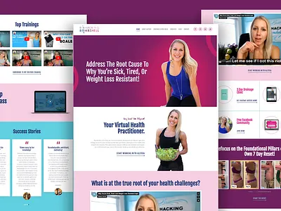 WordPress Website for a Fitness Influencer branding clickfunnel design digital marketing funnels graphic design illustration landing page logo marketing motion graphics optin optin funnels optin page sales sales funnels sales page ui webpage website