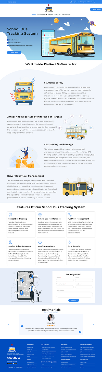 School Bus tracking _website bus bus trackingwebsite creative design figma live tracking school bus school bus live tracking tracking app ui