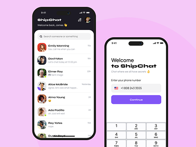 ShipChat - Mobile App Design app chat debuts design messaging mobiel ui ux