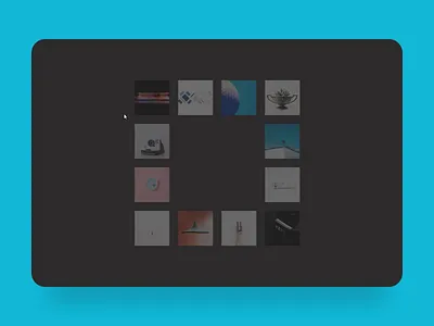 Square Portfolio Showcase 3d animation animation design hover hover animation interaction portfolio portfolio showcase showcase square ui web webflow