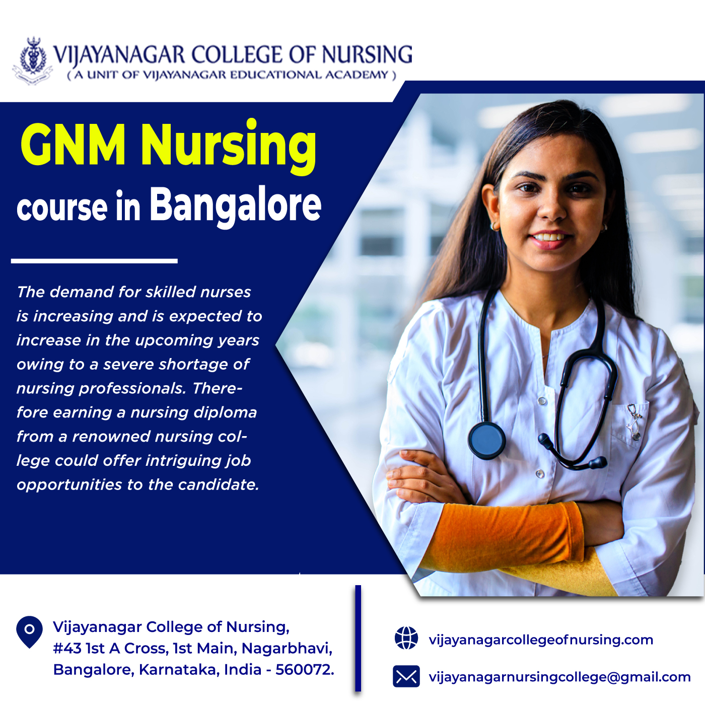 GNM Nursing Course In Bangalore - Vijayanagar College Of Nursing By ...