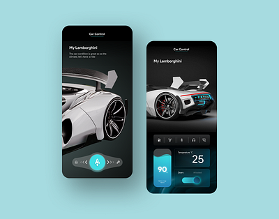 Car Control App UI adobe xd app ui app ux car app car app ui car kit ui design inspiration figma minimal design mobile app ui ui kit uiux user experience user interface ux visual design webdesign