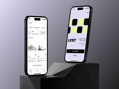 Sneakers store app branding mobile app ui ux