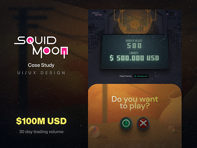 Squid Moon - Website Design crypto design landingpage token web web3