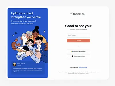 Sign In Page - Web App blue clean create account cta daily ui dailyui login loginpage. new account orange sign in sign up signup simple ui user interface ux web design web interface yellow