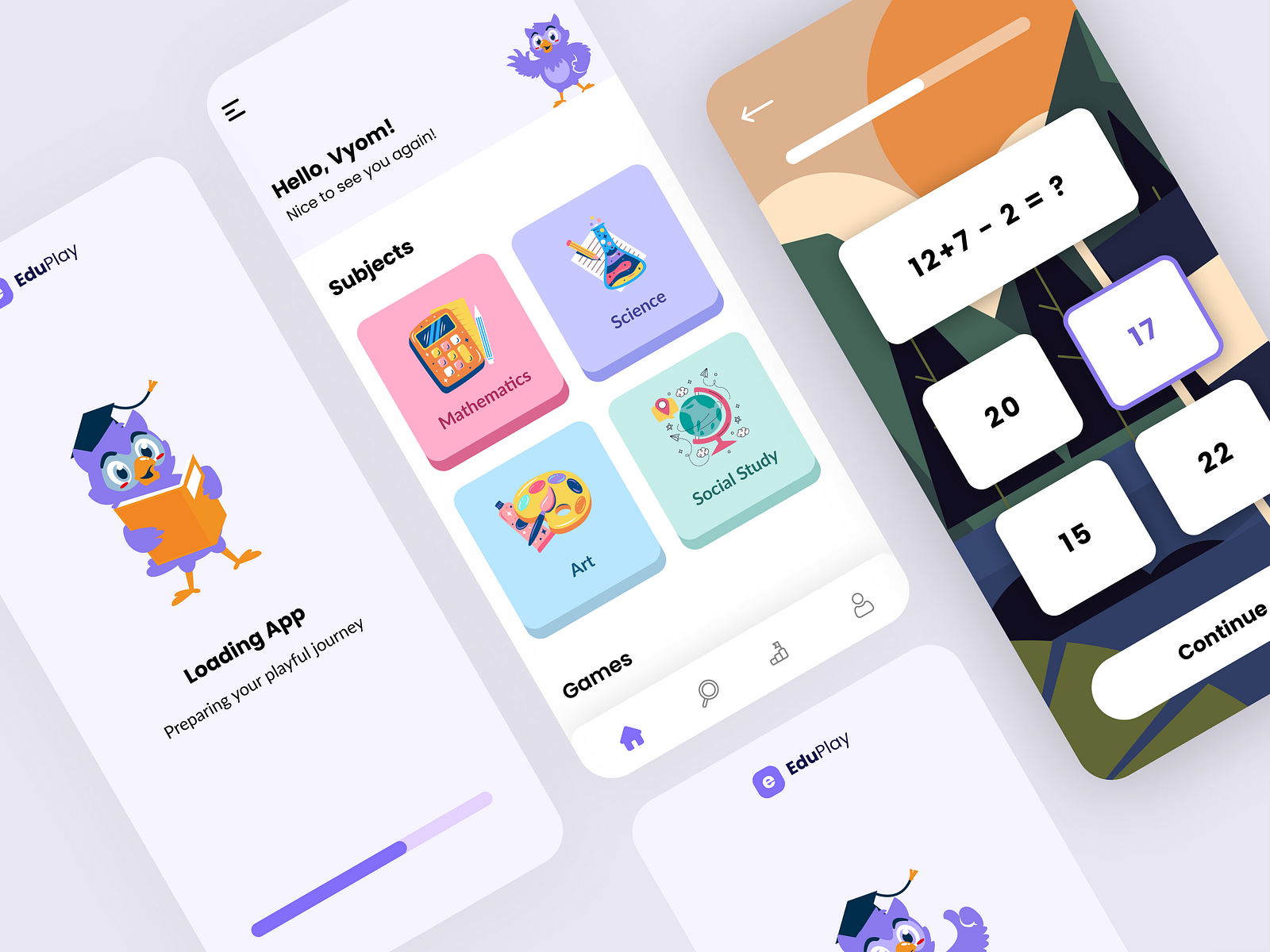 EduPlay A Fun and Interactive Learning App UI Design by Depender