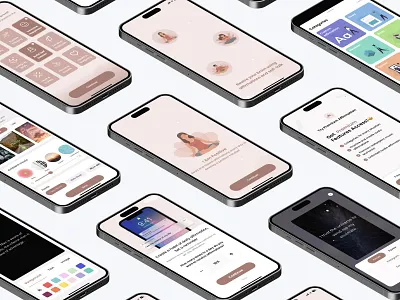 Affirmations App UI Design affirmation app design flat illustration logo minimal quotes ui ux vector