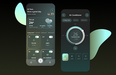 Smart home app design home smart smarthome technology ui uidesign uiux