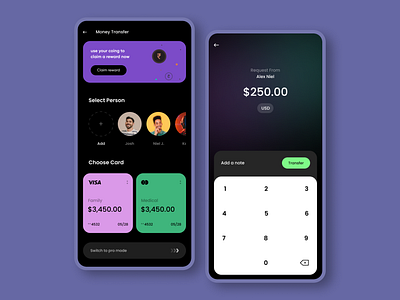 Payments App: Mobile Design / Dark UI 2023 trens android bank app banking banking app bill pay app credit card app darkmode dashboard finance app ios money transfer app online payment app payment app payment balance payment dark ui payment su savings app send money app wallet app