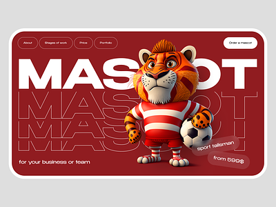 Mascot design landing page website design homepage landing page mascot ui web webdesign website