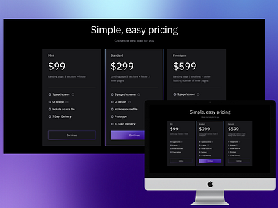 (Design training) Pricing page pricing subscription ui ux web website