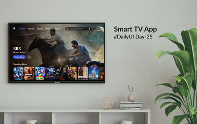 Smart TV App #DailyUI Day-25 branding dailyui design figma graphic design illustration smarttv ui userinterface vector