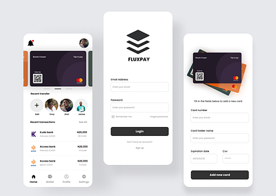 Banking app design ui ux