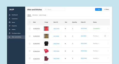 Personalized Inventory Management - UI Design minimal ui design