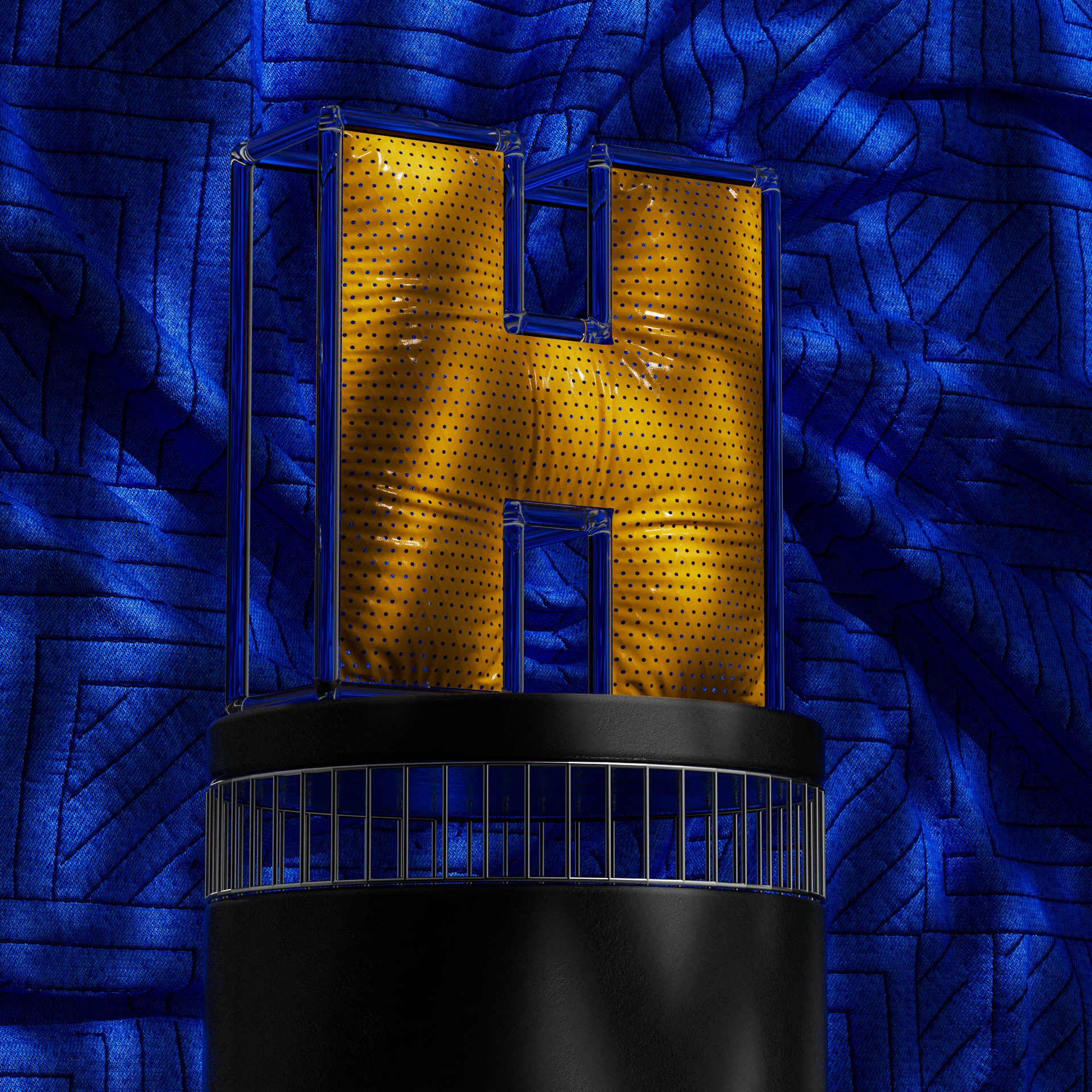 H for 36daysoftype 36daysoftype 3d 3d type art direction balloon type c4d camilociprian cgi cloth design h illustration render type type design