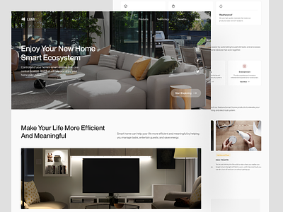 LUMI - Smart Home Landing Page 💡 branding clean design gadget home automation home control house iot landing page minimalist modern product design remote control responsive smart device smart home smart lamp temperature web design website