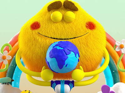 Happy Earth Day 🌏 3d animation c4d cinema4d design earthday microsoft octane